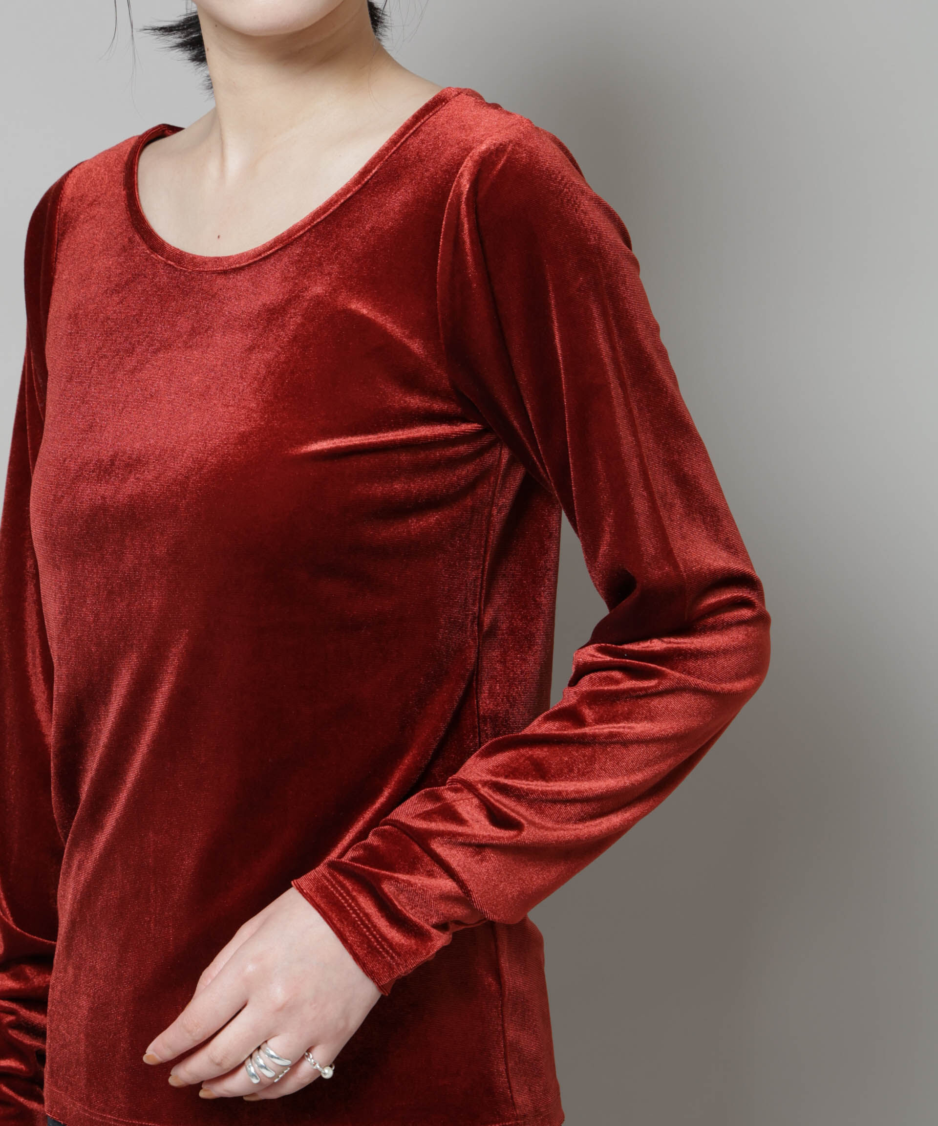 nano･universe「前後2wayベロアカットトップス(セットアップ可)」|Tシャツ・カットソー|