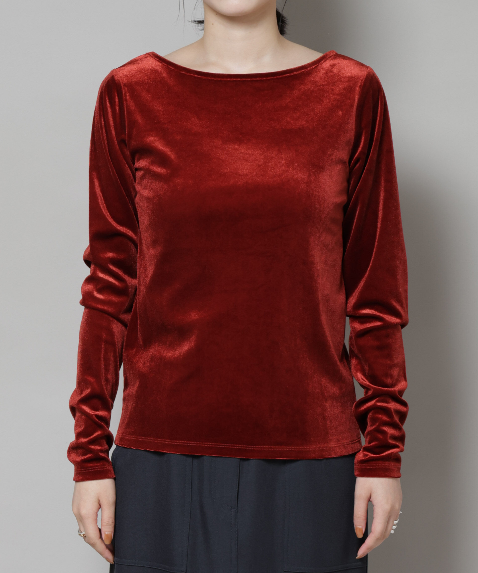 nano･universe「前後2wayベロアカットトップス(セットアップ可)」|Tシャツ・カットソー|