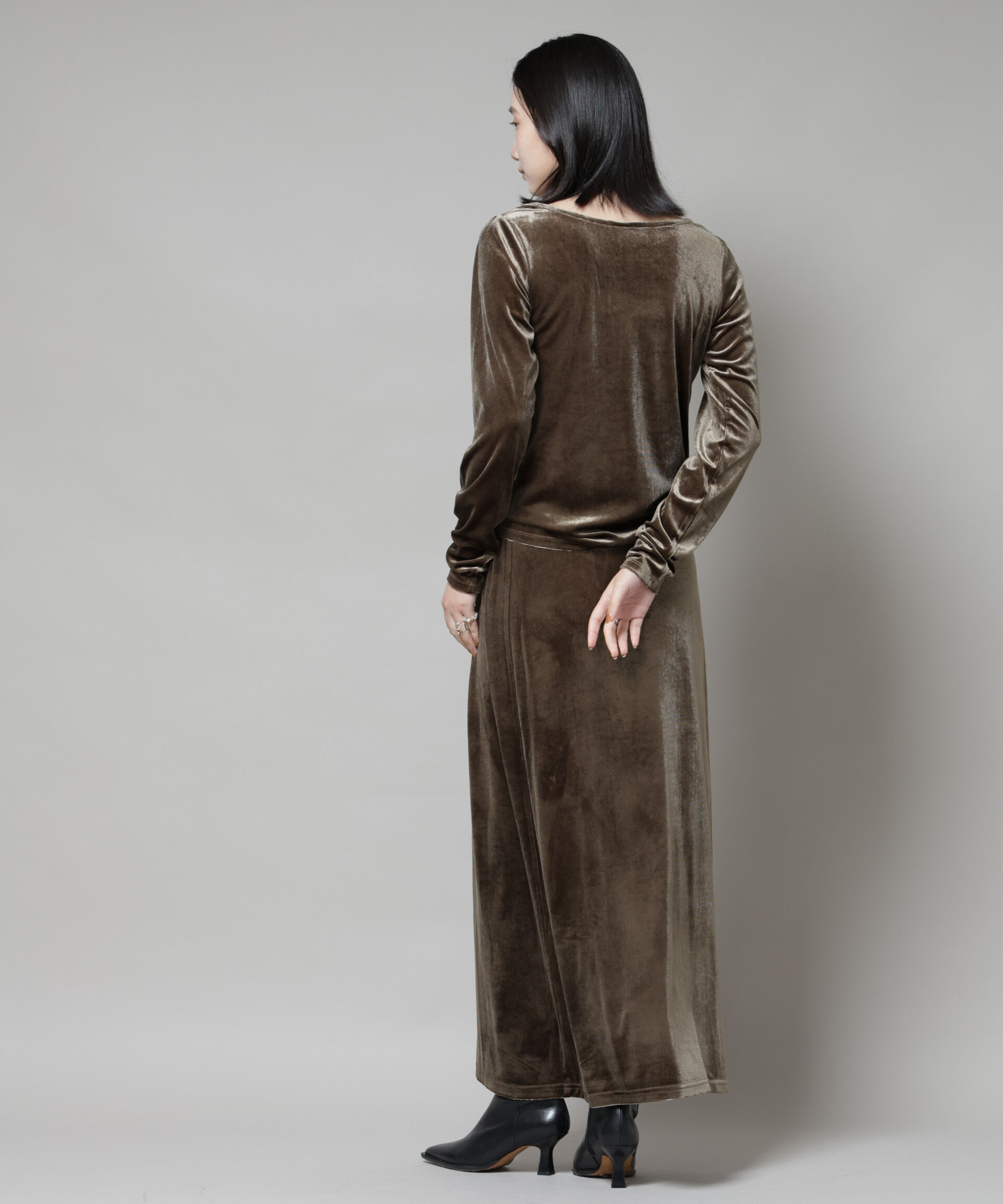 nano･universe「前後2wayベロアカットトップス(セットアップ可)」|Tシャツ・カットソー|