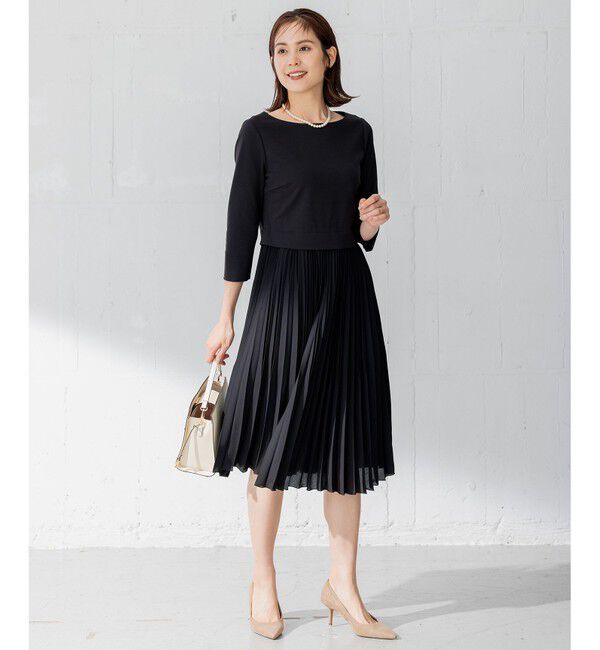 組曲「【VERY3月号掲載・KUMIKYOKU NAVY・WEB限定】ジャージーコンビプリーツ ワンピース」|ワンピース|