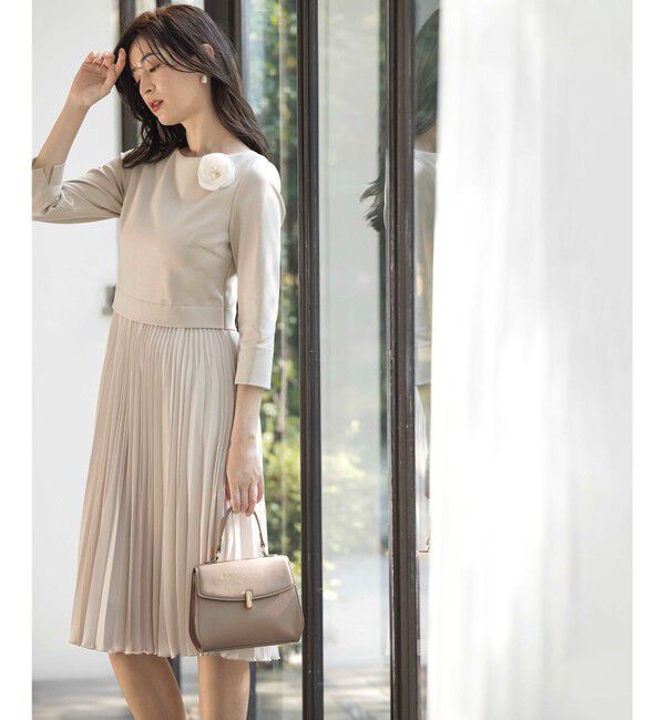 組曲「【VERY3月号掲載・KUMIKYOKU NAVY・WEB限定】ジャージーコンビプリーツ ワンピース」|ワンピース|