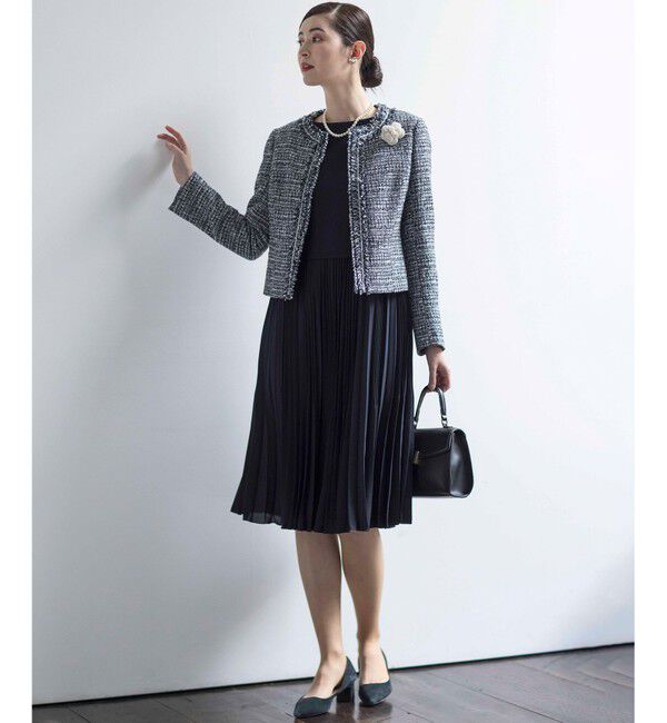 組曲「【VERY3月号掲載・KUMIKYOKU NAVY・WEB限定】ジャージーコンビプリーツ ワンピース」|ワンピース|