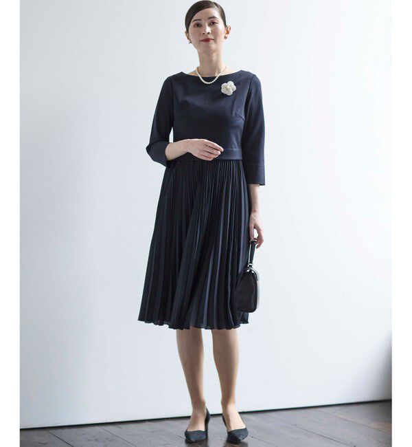 組曲「【VERY3月号掲載・KUMIKYOKU NAVY・WEB限定】ジャージーコンビプリーツ ワンピース」|ワンピース|