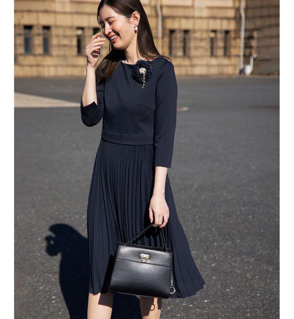 組曲「【VERY3月号掲載・KUMIKYOKU NAVY・WEB限定】ジャージーコンビプリーツ ワンピース」|ワンピース|