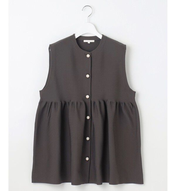 自由区「【洗える】パールディティールニット ジレ」|ベスト・ジレ|