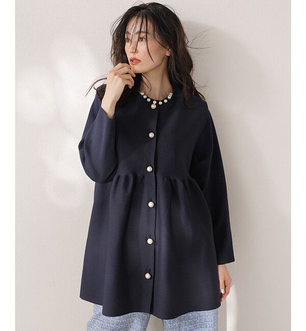 自由区「【洗える】パールディティールニット ジレ」|ベスト・ジレ|