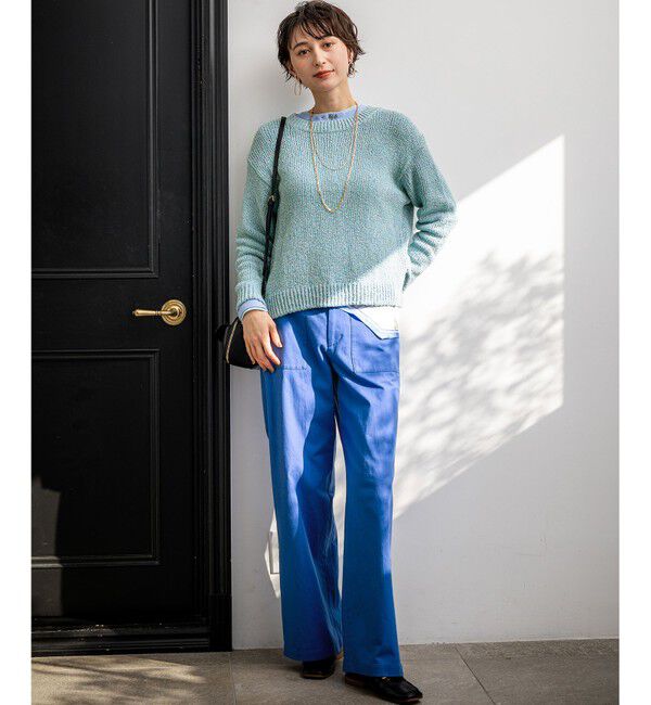 23区「コットンコードミックス クロップド ニット」|ニット・セーター|