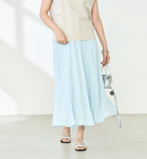 NOLLEY'S「ウォッシャブル割繊フレアスカート」|フレア|