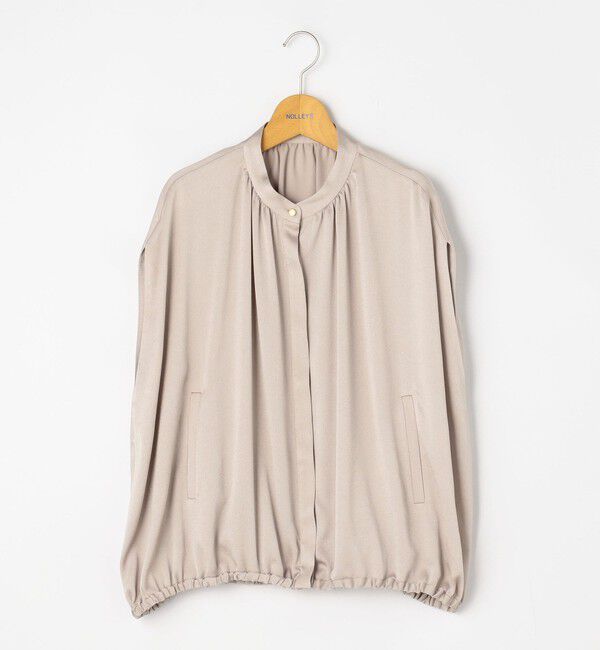 NOLLEY'S「ハンマーサテンケープブラウス」|シャツ・ブラウス|
