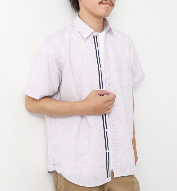 NOLLEY'S goodman「綿麻レギュラーカラー テープシャツ 25SS」|シャツ・ブラウス|