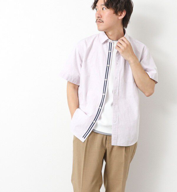 NOLLEY'S goodman「綿麻レギュラーカラー テープシャツ 25SS」|シャツ・ブラウス|