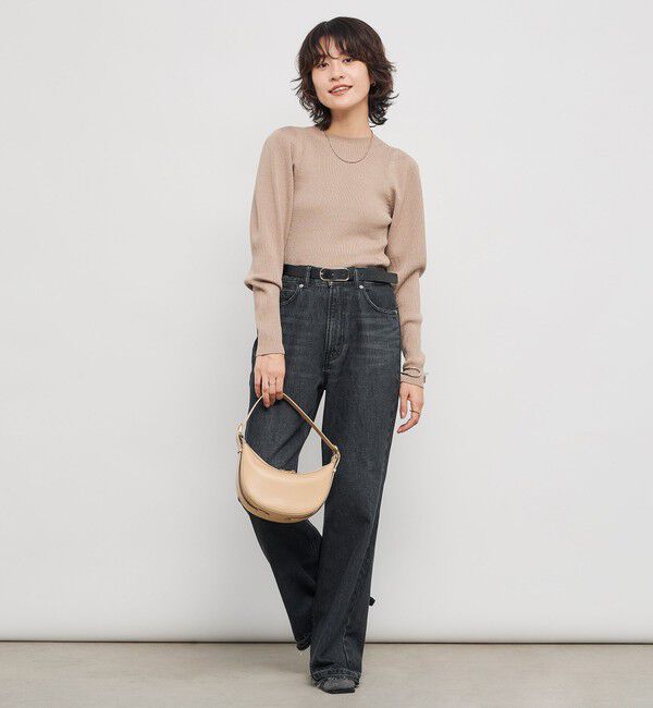 NOLLEY'S「《手洗い可能》リブパフスリーブプルオーバーニット」|ニット・セーター|