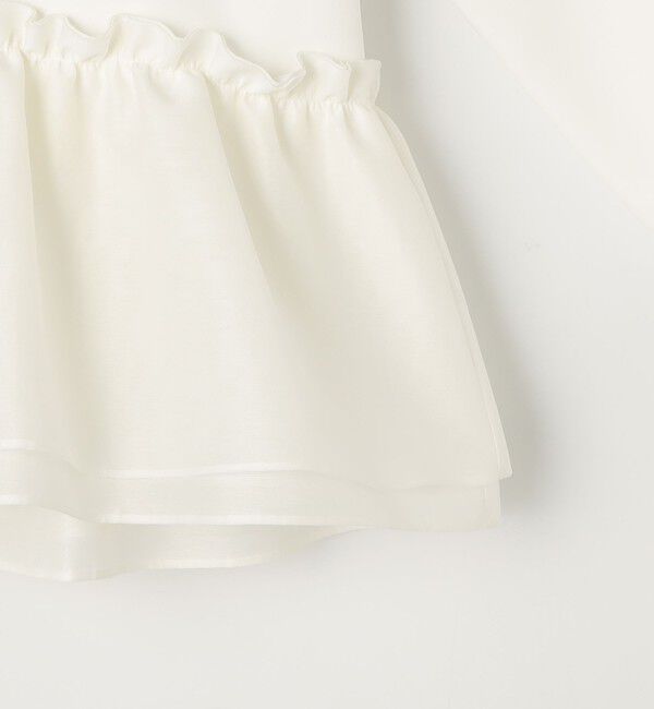 NOLLEY'S sophi「《セットアップ対応》ウォッシャブルダンボール&times;オーガンジーペプラムプルオーバー」|Tシャツ・カットソー|