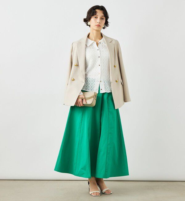 NOLLEY'S「ウォッシャブルハイスペック麻調ダブルジャケット」|テーラードジャケット|