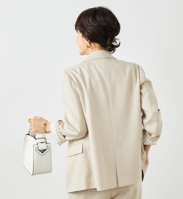 NOLLEY'S「ウォッシャブルハイスペック麻調ダブルジャケット」|テーラードジャケット|