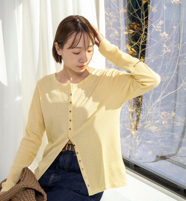 NOLLEY'S「ウォッシャブルナチュラルテレコ2WAYカーデ」|カーディガン|
