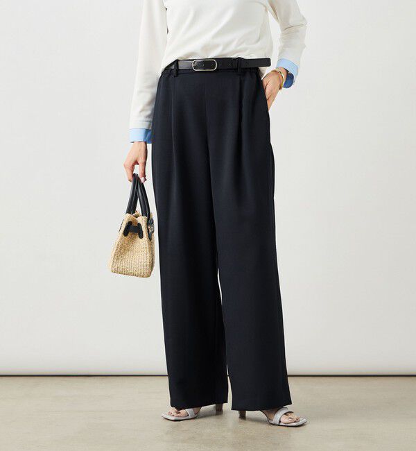 NOLLEY'S sophi「《セットアップ対応》ウォッシャブルストレッチツイルイージーワイドパンツ」|その他|