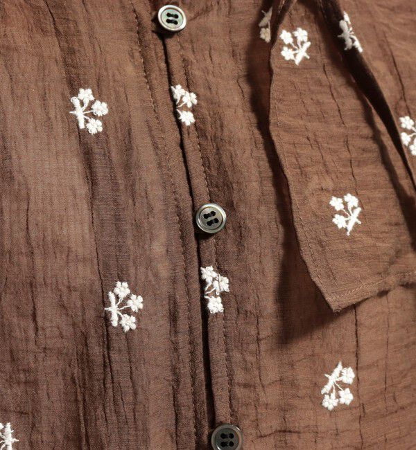 fredy emue「シアー楊柳刺繍ケープブラウス」|シャツ・ブラウス|