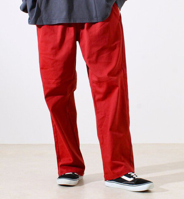 GLOSTER「【人気シリーズ/UNISEX/4サイズ/5色展開】GOODNESS イージーパンツ」|チノ|レッド