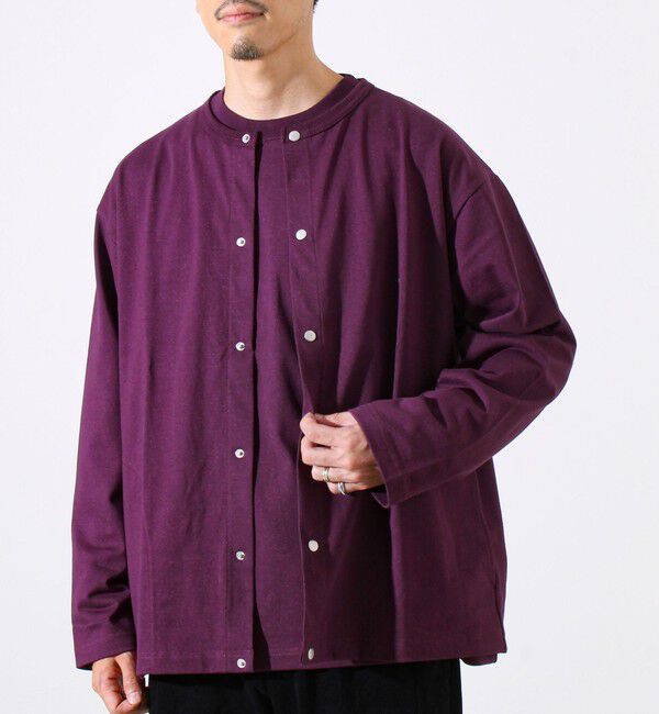 GLOSTER「【春の人気作が復刻】【裏グラデーションシリーズ】天竺クルーカーディガン」|カーディガン|