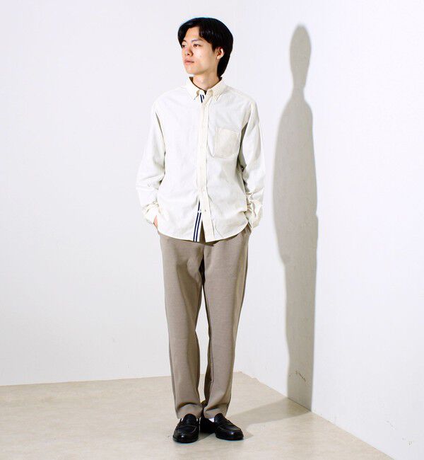 GLOSTER「【ビジカジ対応】ニットテープ ボタンダウンネルシャツ」|シャツ・ブラウス|