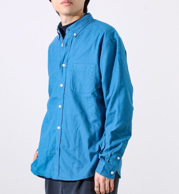 GLOSTER「【ビジカジ対応】ニットテープ ボタンダウンネルシャツ」|シャツ・ブラウス|