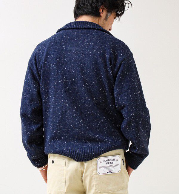 GLOSTER「【冬の大人レイヤードに】ネップハーフジッププルオーバー」|ニット・セーター|