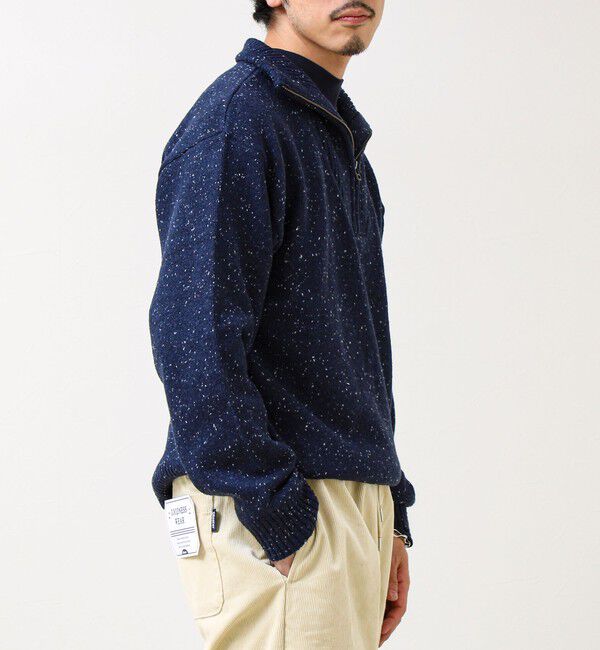 GLOSTER「【冬の大人レイヤードに】ネップハーフジッププルオーバー」|ニット・セーター|