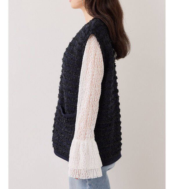 VIS「ツイードニットベスト/イージーケア」|ベスト・ジレ|