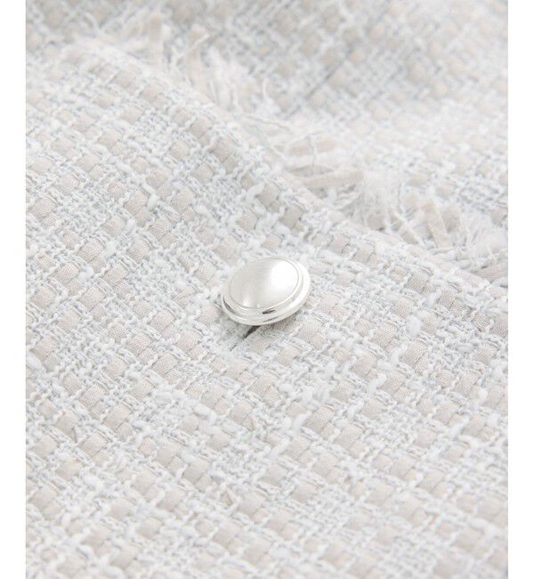 Rope&rsquo;Picnic「セレモニー・通勤対応/ツイードジャケット/リンクコーデ」|ノーカラージャケット|