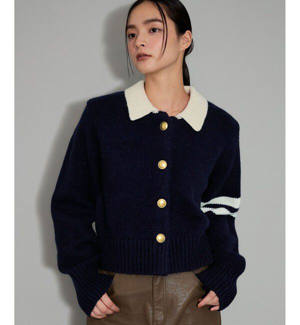WEB限定】ポロニットカーディガン（ADAM ET ROPE'）｜ルミネの