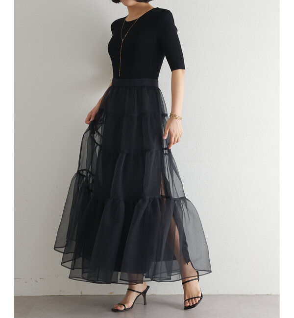  「オーガンジーボリュームスカート」|スカート|