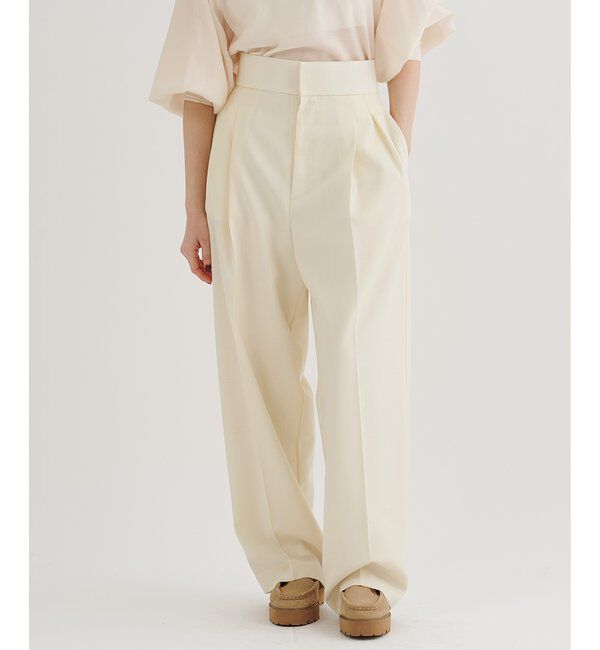  「ハイウエストタックパンツ」|チノ|