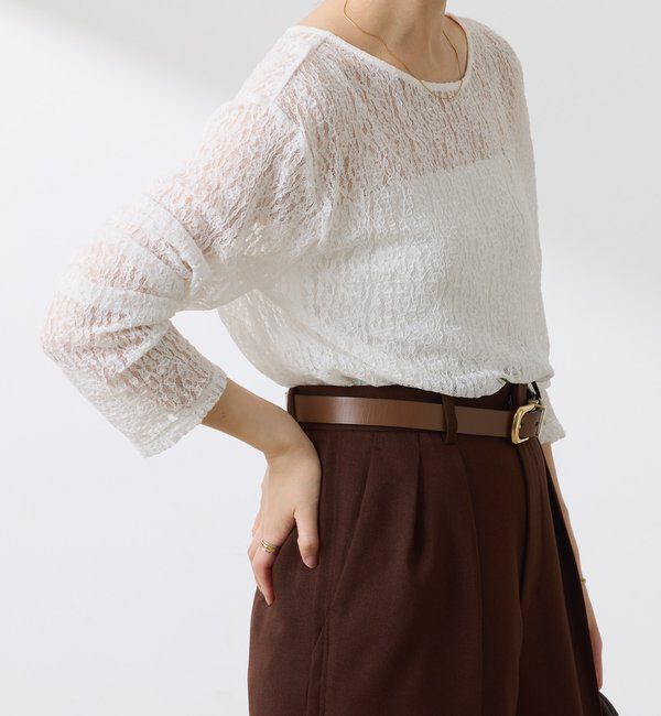  「レースオーバーチュニック」|Tシャツ・カットソー|