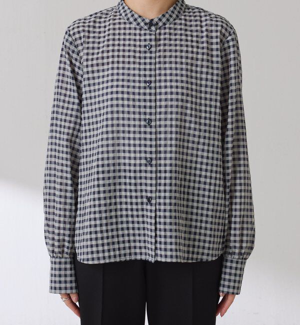  「ボウタイチェックブラウス」|シャツ・ブラウス|