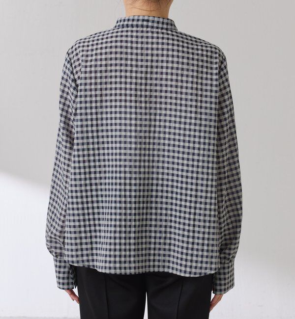  「ボウタイチェックブラウス」|シャツ・ブラウス|