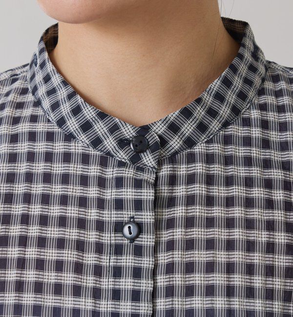  「ボウタイチェックブラウス」|シャツ・ブラウス|