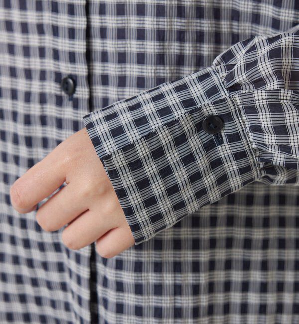  「ボウタイチェックブラウス」|シャツ・ブラウス|