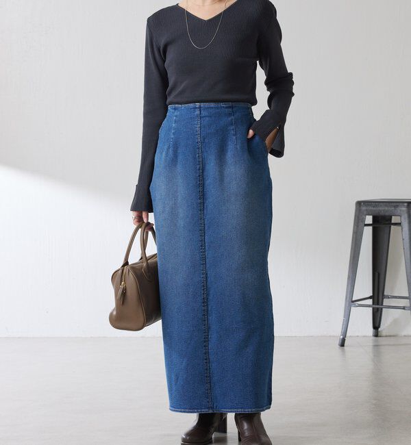  「Iラインデニムスカート」|スカート|