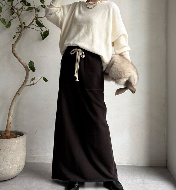  「メリノウール100%ボートネック」|ニット・セーター|