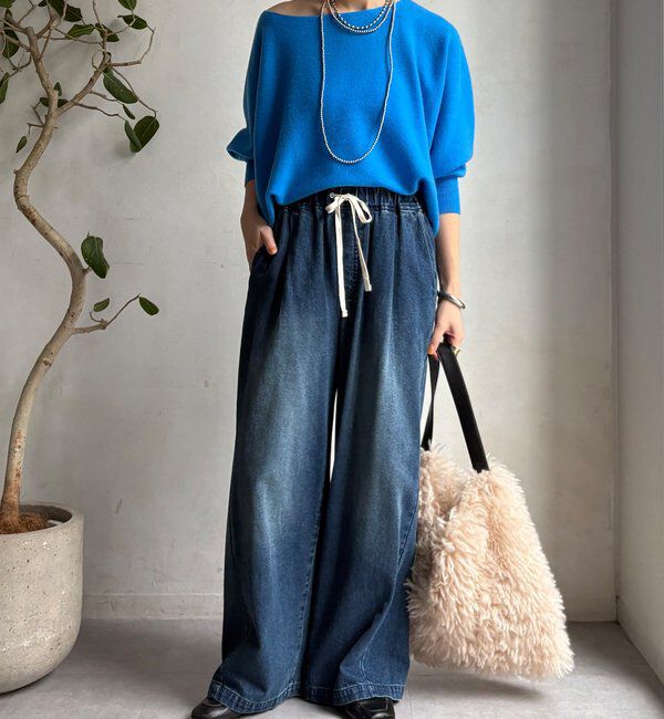  「メリノウール100%ボートネック」|ニット・セーター|