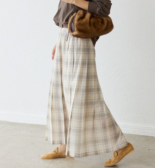  「シアーチェックプリーツスカート」|スカート|