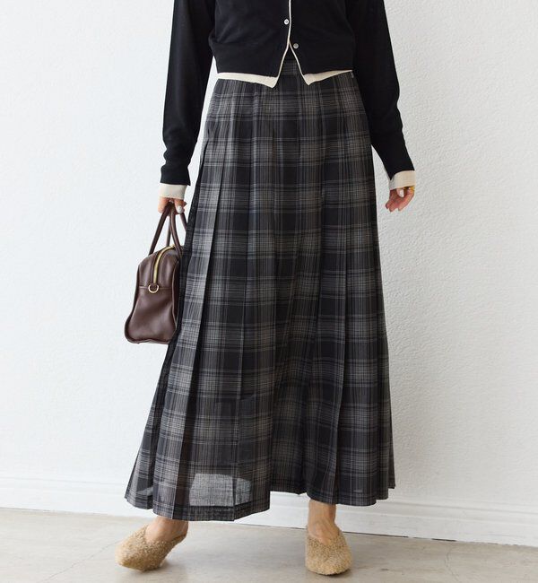  「シアーチェックプリーツスカート」|スカート|