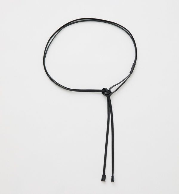  「【ウエストのアクセントに】レザーコードベルト」|ベルト|