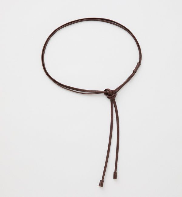  「【ウエストのアクセントに】レザーコードベルト」|ベルト|