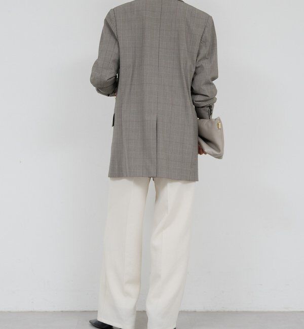  「【シワになりにくい】ジャージータックワイドパンツ」|チノ|