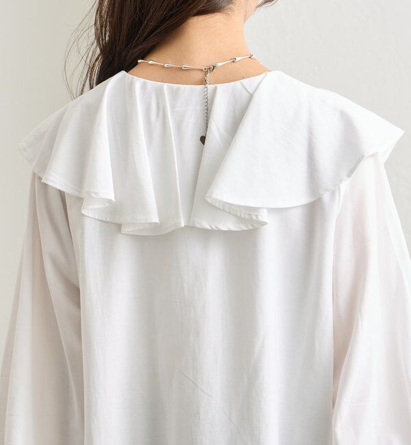  「ラッフルカラー ブラウス」|シャツ・ブラウス|