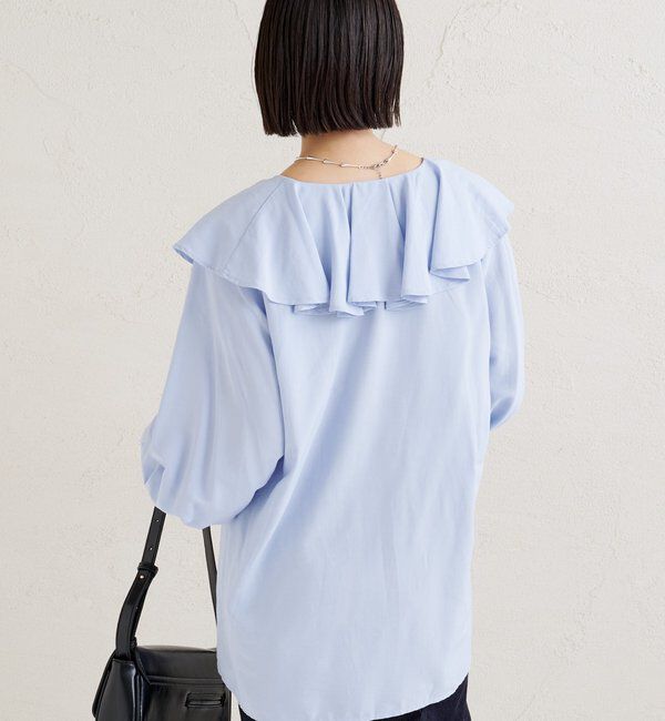  「ラッフルカラー ブラウス」|シャツ・ブラウス|