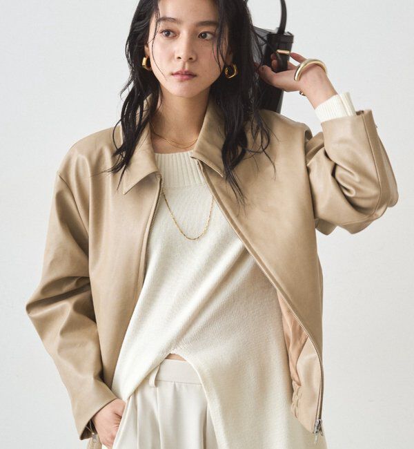  「フェイクレザージャケット」|ベスト・ジレ|