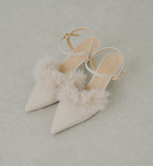  「【SALON by Chico】ファーデザインパンプス」|パンプス|アイボリー